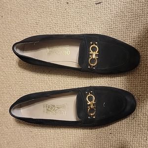 Salvatore Ferragamo womens size 9 black loafers